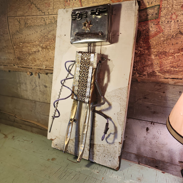 Handcrafted Robot Folkart - Medium