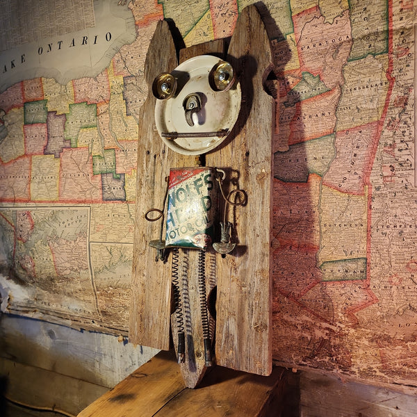 Handcrafted Robot Folk Art - Medium