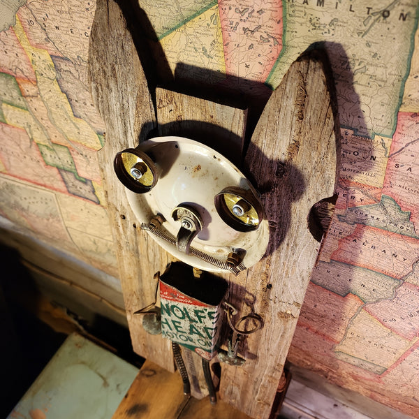 Handcrafted Robot Folk Art - Medium