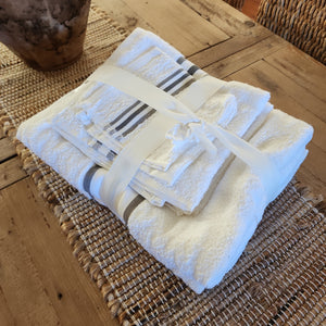 6-Piece Towel Set - Gray Stripe