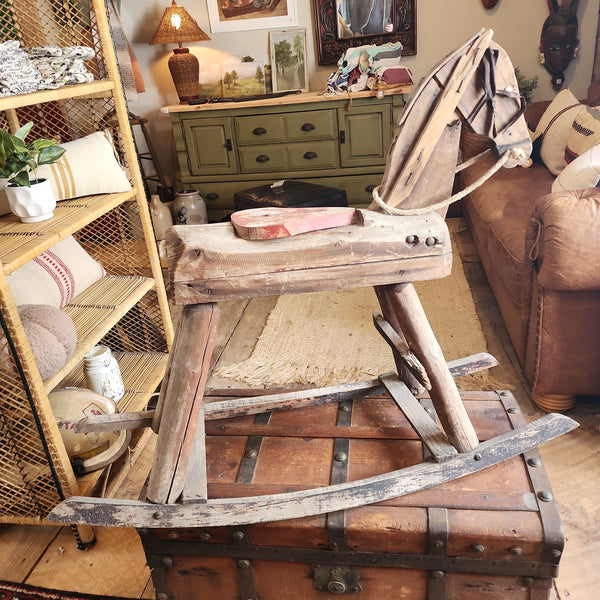 Antique Folkart Rocking Horse