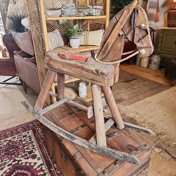 Antique Folkart Rocking Horse
