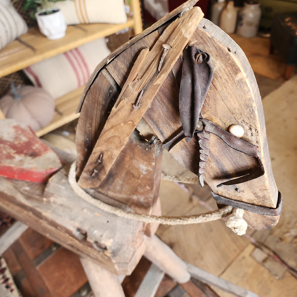 Antique Folkart Rocking Horse
