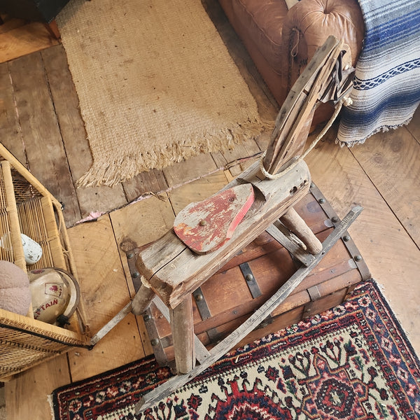 Antique Folkart Rocking Horse