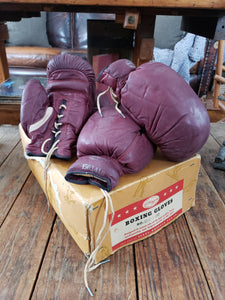 JB Higgins Leather Boxing Gloves with Original Box