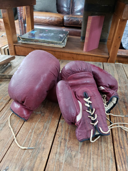 JB Higgins Leather Boxing Gloves with Original Box