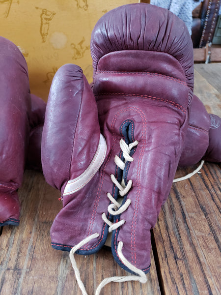 JB Higgins Leather Boxing Gloves with Original Box