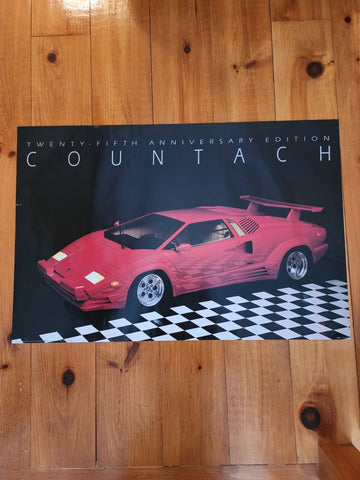 Vintage 1980's Lamborghini Countach Poster