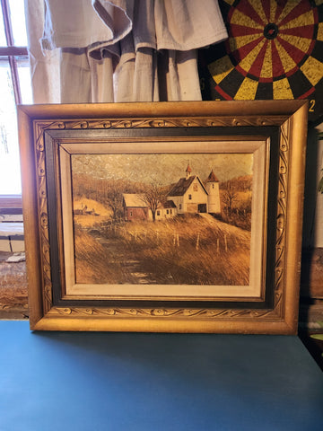Framed and Matted Painting