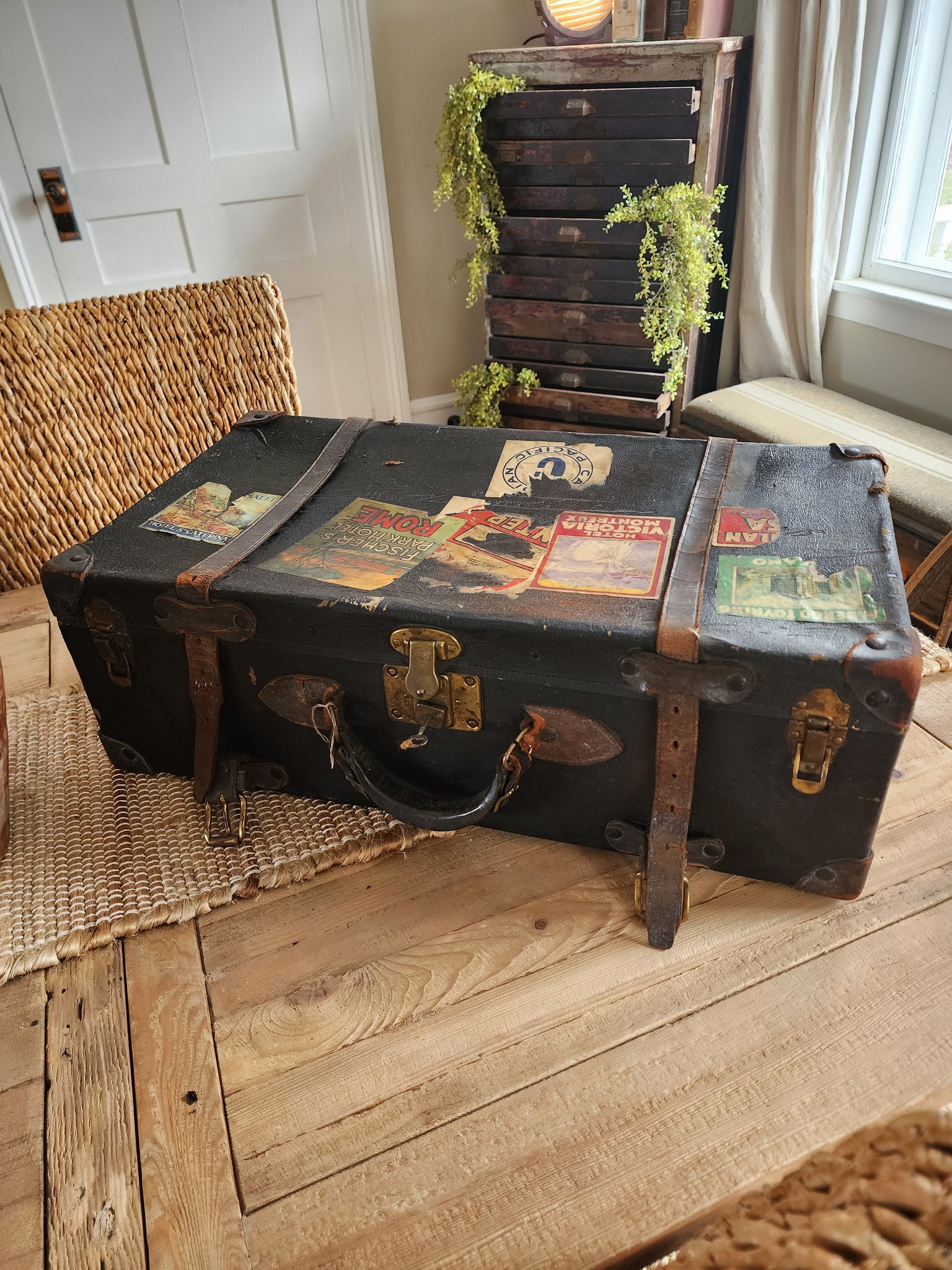 Vintage Leather Traveler Luggage