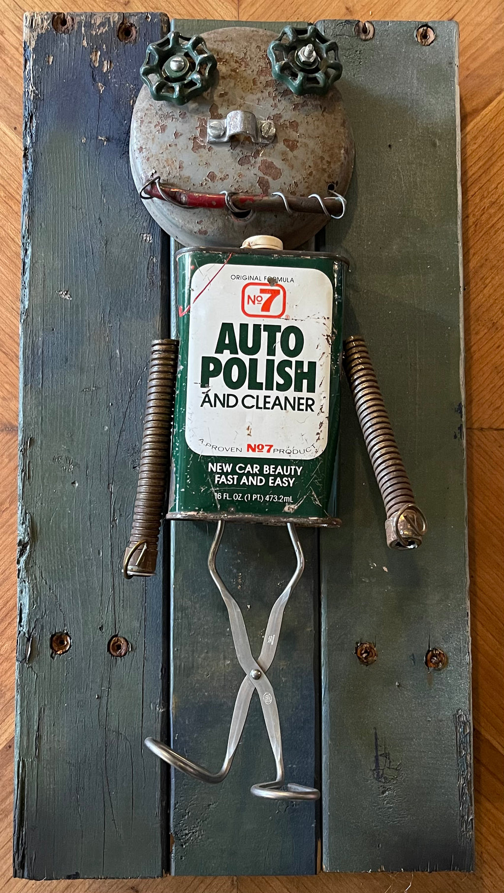 Handcrafted Robot Folk Art – Decor by The Olde 1840