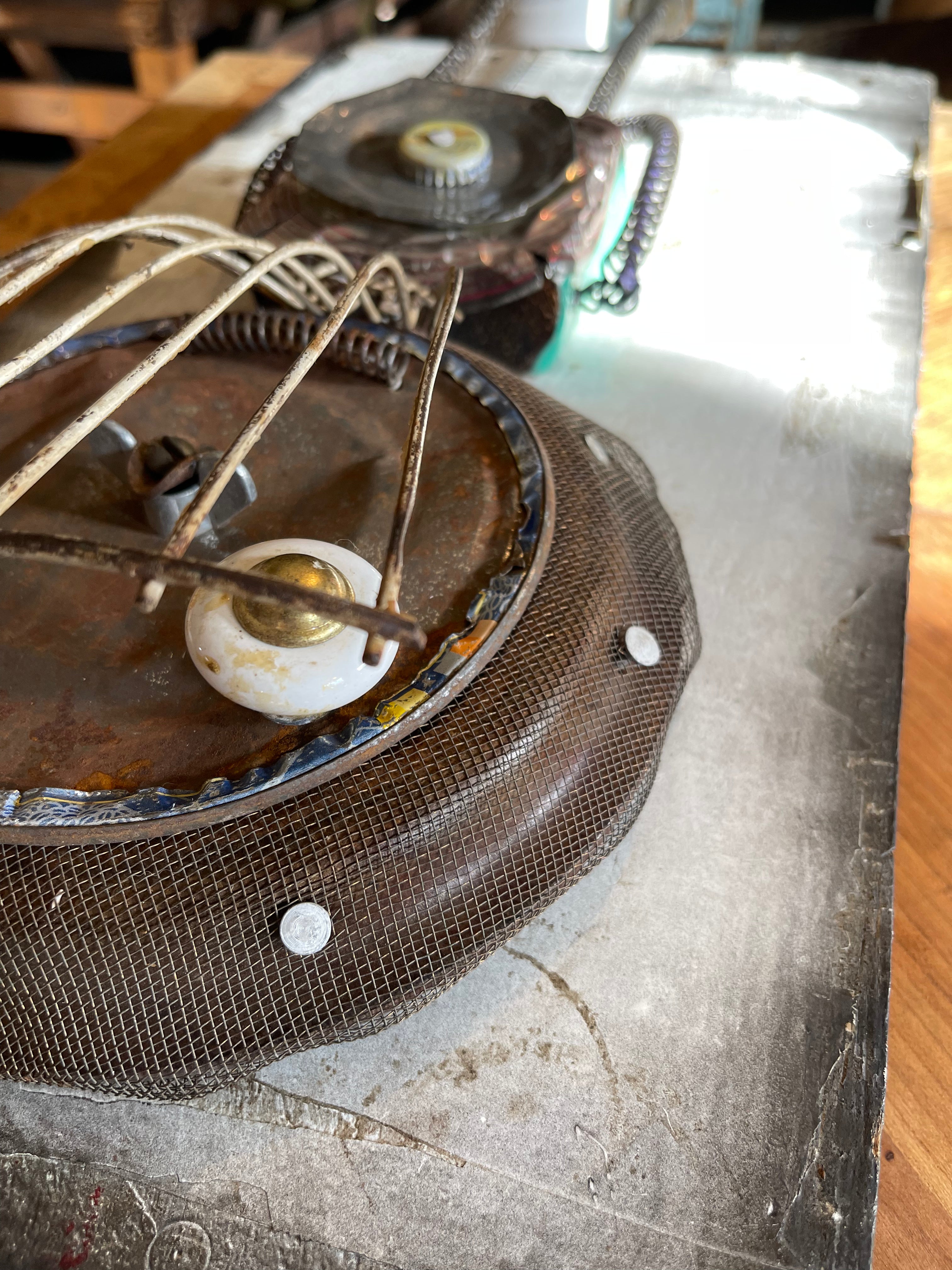 Handcrafted Metal Robot Folk Art Sculpture -2 – Decor by The Olde 1840