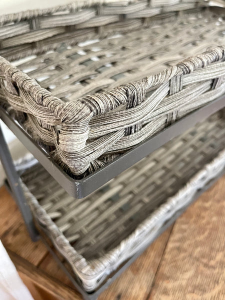 Wicker Two Tier Serving Tray