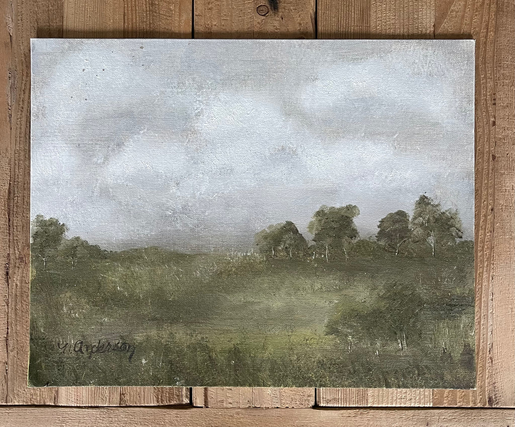 Moody Countryside Oil Painting – Decor by The Olde 1840