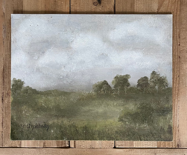 Moody Countryside Oil Painting
