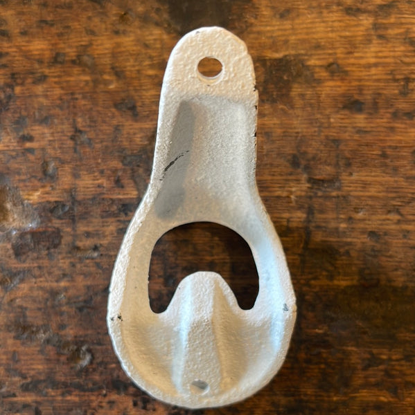White Cast Iron Bottle Opener