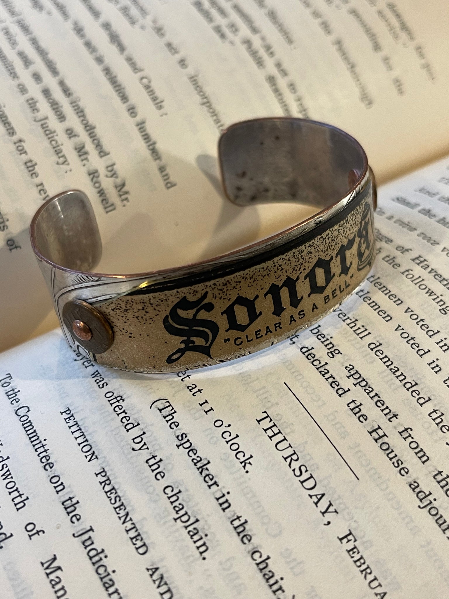 Machine Plate Cuff Bracelet  - Sonora