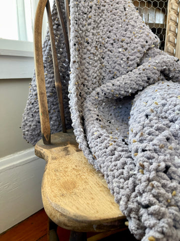 Gray Handcrafted Throw