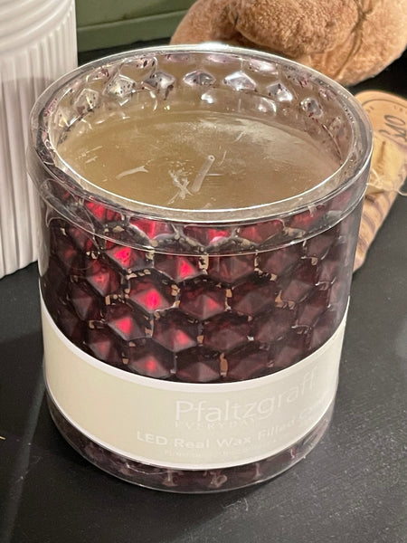 Battery Operated Wax Candle - Red