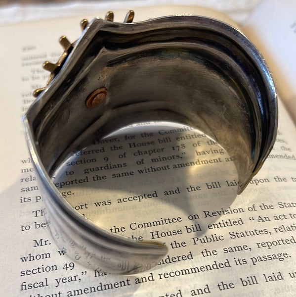 Machine Plate Cuff Bracelet  - Sunburst