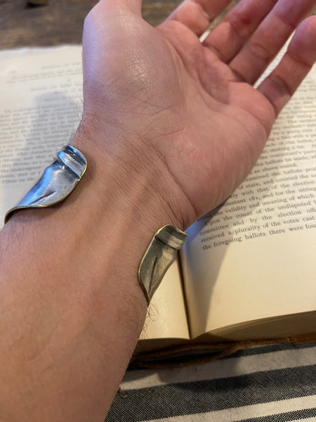 Machine Plate Cuff Bracelet  - Sunburst