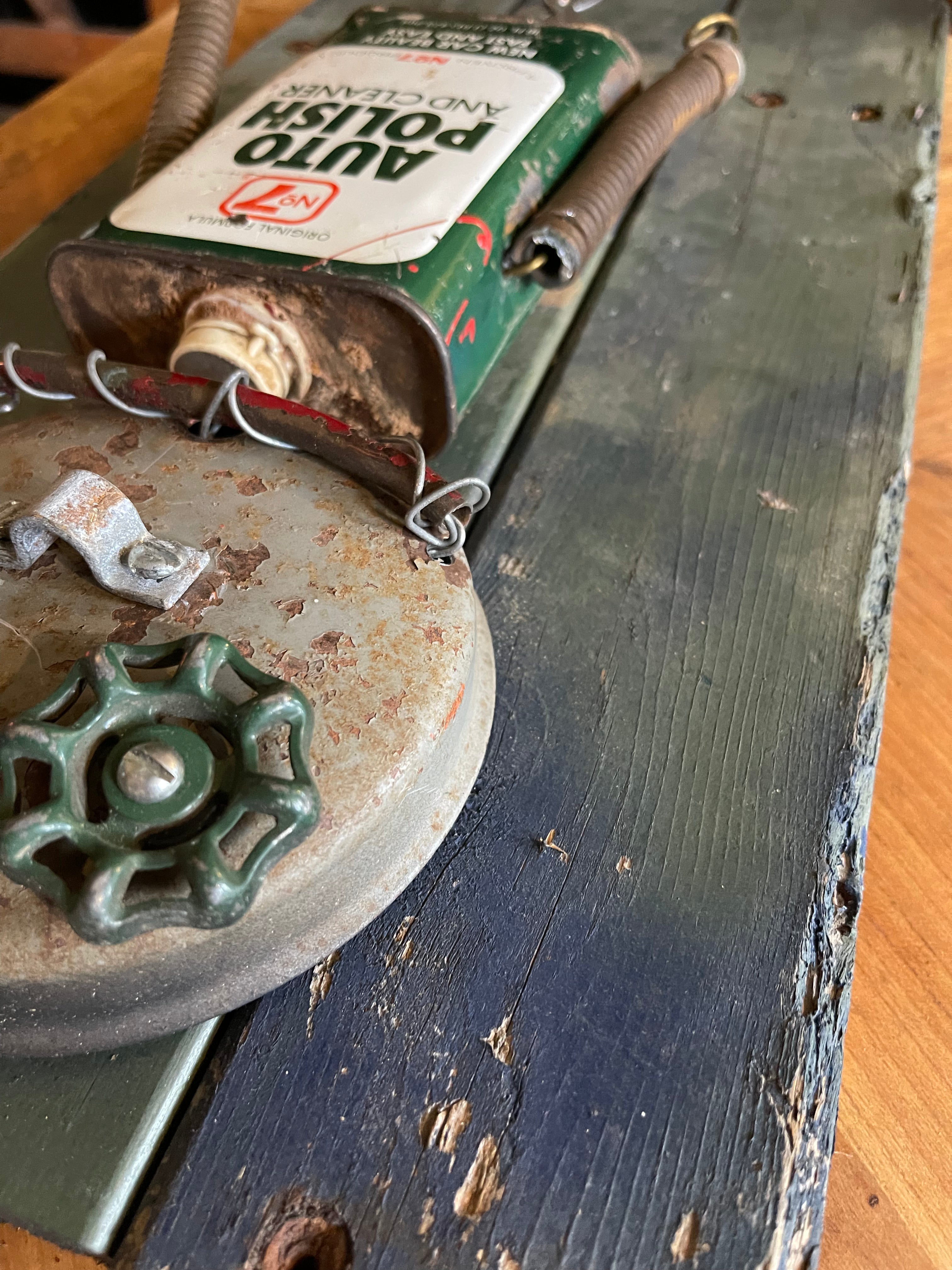 Handcrafted Metal Robot Folk Art Sculpture - 4 – Decor by The Olde 1840