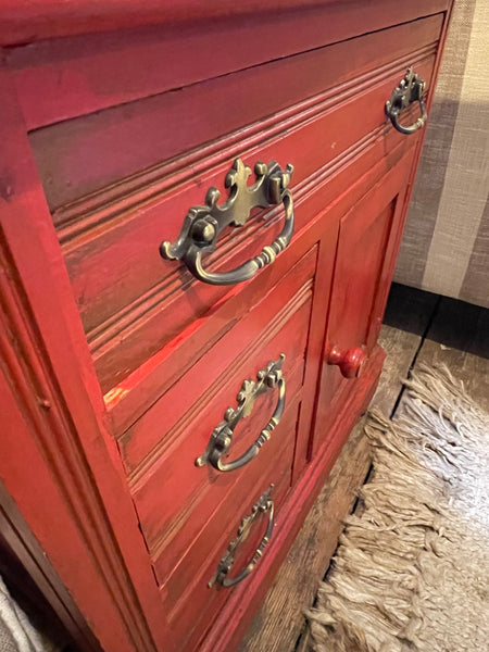 Vintage Side Table with Storage