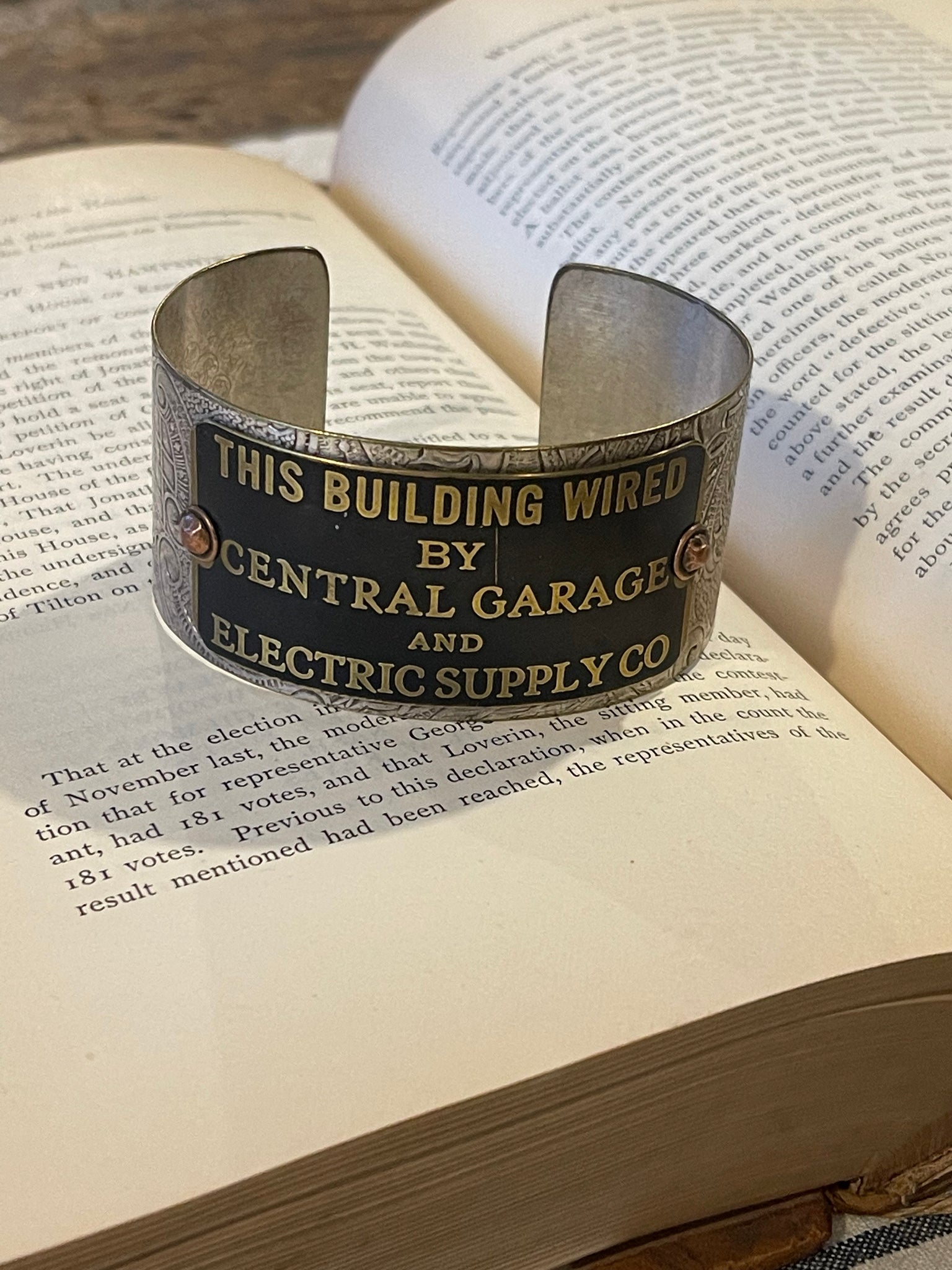 Machine Plate Cuff Bracelet  - Electric Supply Co