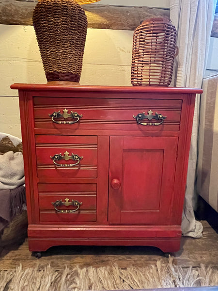 Vintage Side Table with Storage