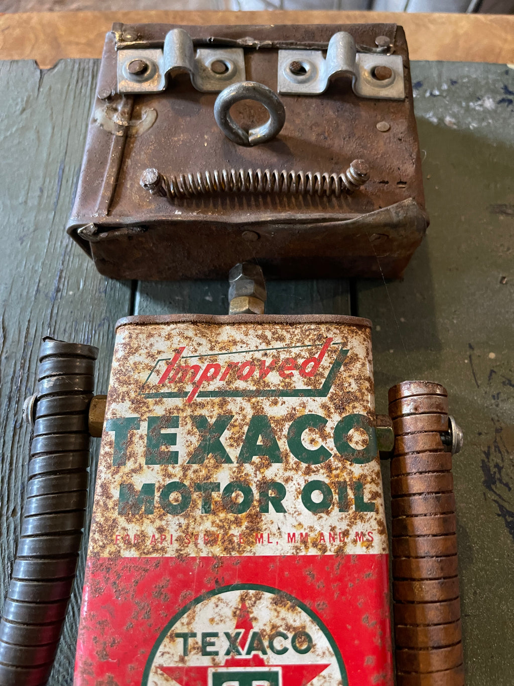 Handcrafted Metal Robot Folk Art Sculpture - 5 – Decor by The Olde 1840