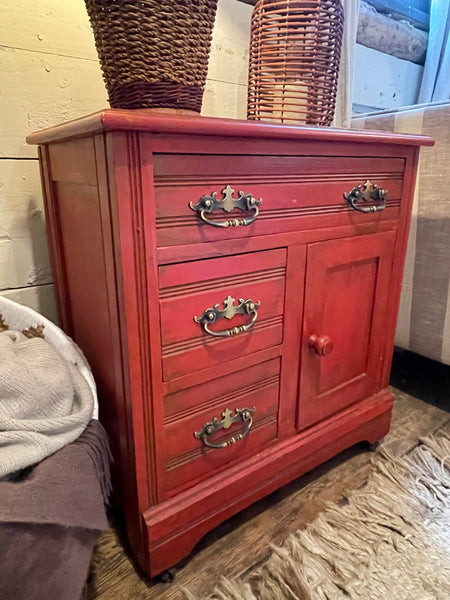 Vintage Side Table with Storage