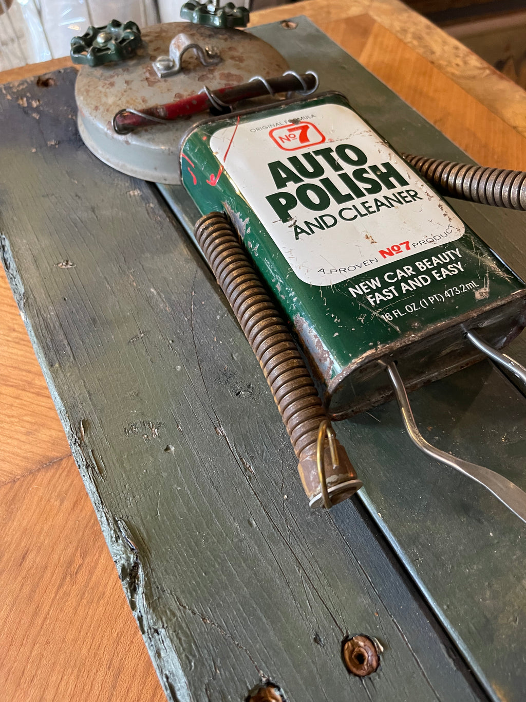 Handcrafted Metal Robot Folk Art Sculpture - 4 – Decor by The Olde 1840