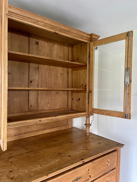 Vintage Natural Pine Step Back Cabinet