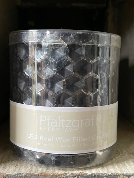 Battery Operated Wax Candle - Light Blue