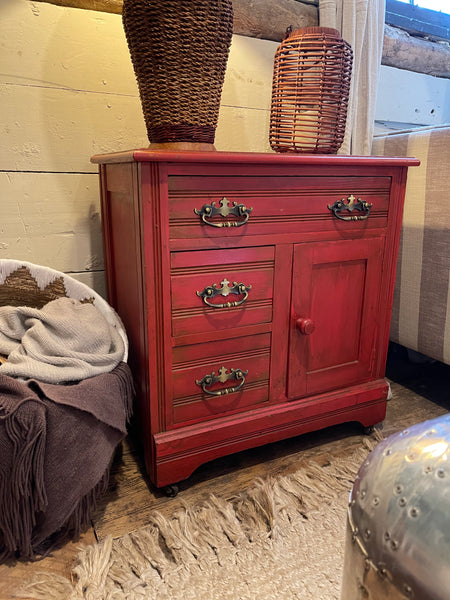 Vintage Side Table with Storage