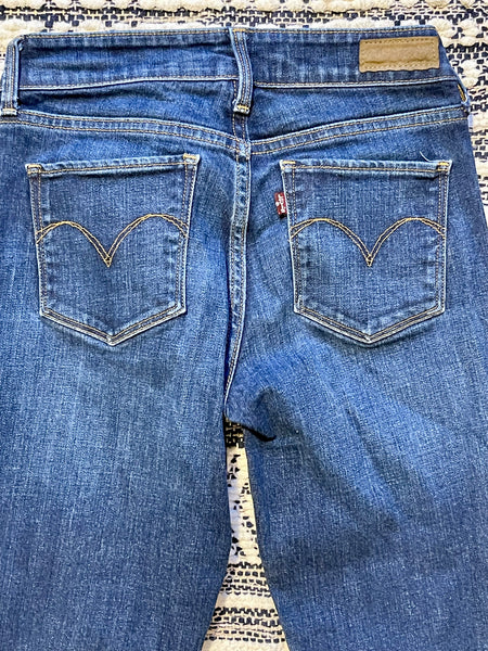Levi's Women's Demi Curve Classic Rise Boot Cut Dark Stretch Denim Jeans
