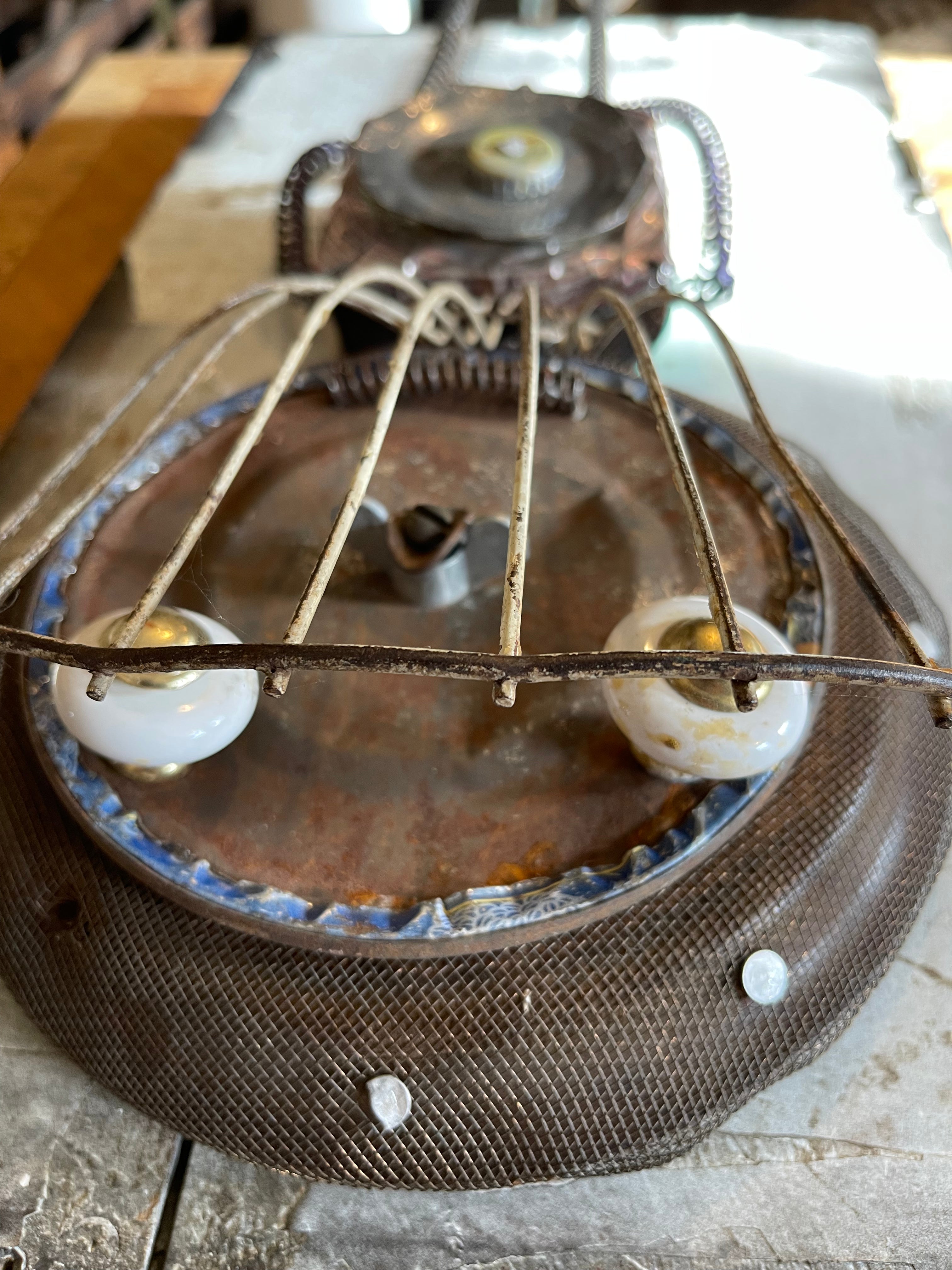 Handcrafted Metal Robot Folk Art Sculpture -2 – Decor by The Olde 1840