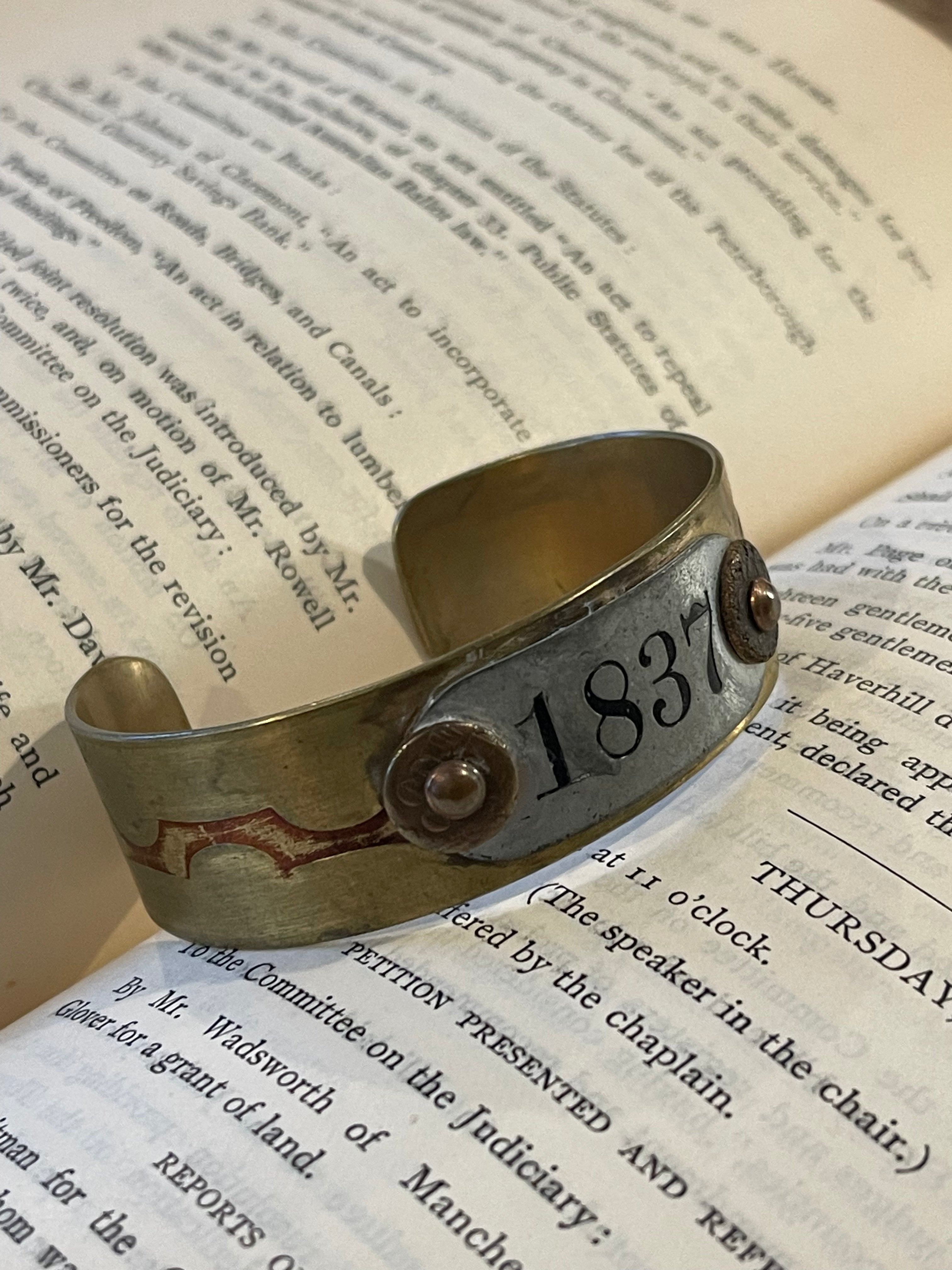 Machine Plate Cuff Bracelet  - 1837 – Jewlery by The Olde 1840