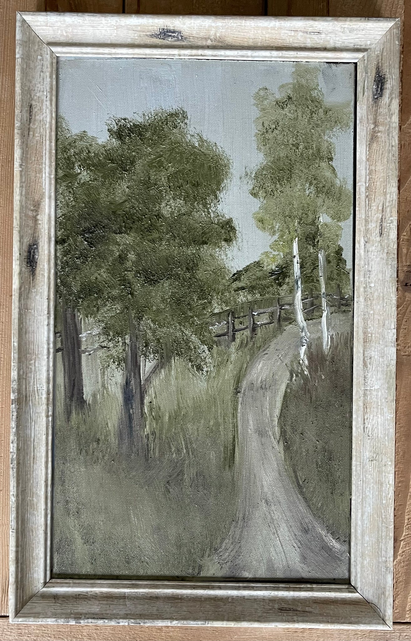 Country Side Path Framed Oil Painting